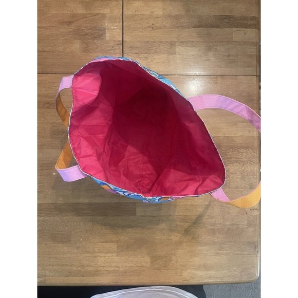 Lilly Pulitzer Estee Lauder Beach Bag Tote Summer Tropical Floral Print Large - Picture 3 of 5